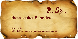 Mateicska Szandra névjegykártya